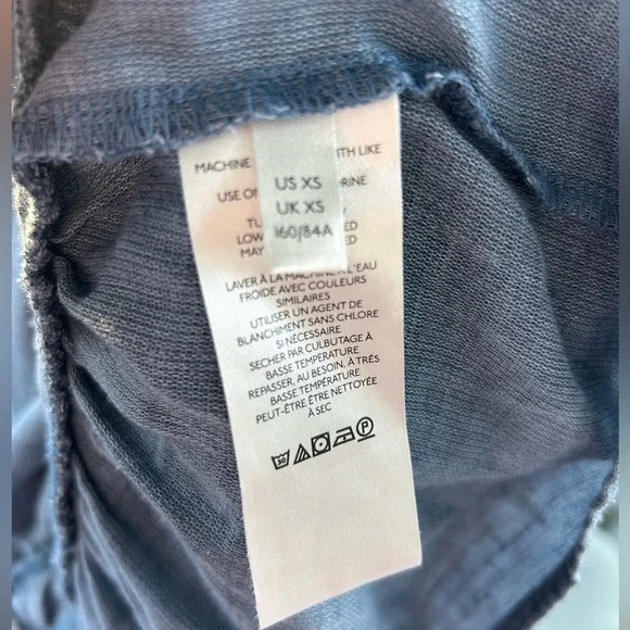 Free People Drawstring Waist Deep V-neck Long Boho Cottagecore XS Swing Dress - Picture 6 of 7